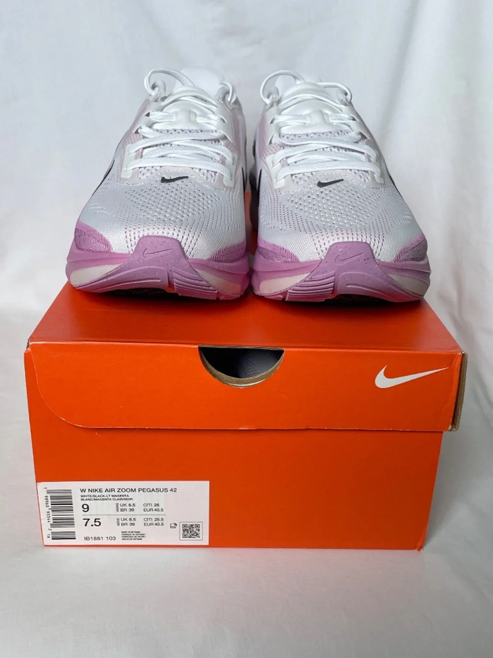Nike Pegasus 42 White Magenta Pink Running Shoes IB1881-103